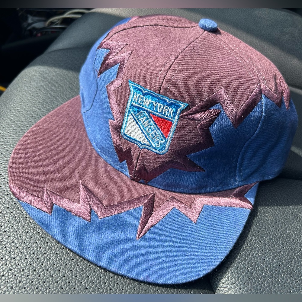 NWOT New York Rangers Drew Pearson Hat Jagged Edge NHL Hockey 90’s Strapback